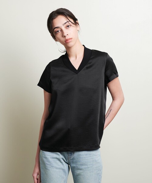トップス シャツ Vネック 半袖 ウォッシュライントップス imgrc0102826856.jpg