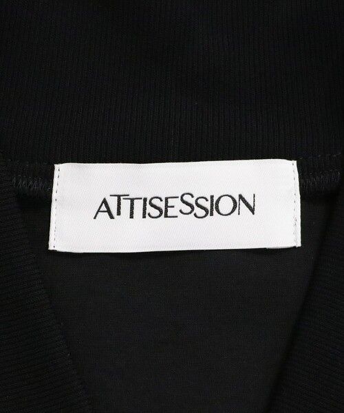 ATTISESSION（アティセッション）の「＜ATTISESSION＞サテン Vネック プルオーバー トップス（シャツ/ブラウス・レディース・ブラック/オフホワイト・FREE）」の17枚目の写真