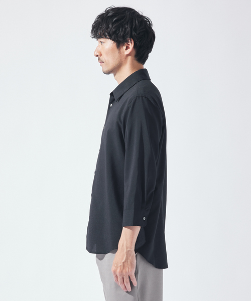 ABAHOUSE GRAY(アバハウスグレイ)の「【リネンタッチ】7分袖シャツ(シャツ/ブラウス・メンズ・ホワイト/パープル/ブラック/サックスブルー/モカ/セージグリーン・46/48/50)」の8枚目の写真