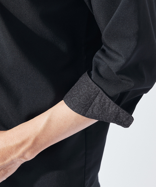 ABAHOUSE GRAY(アバハウスグレイ)の「【リネンタッチ】7分袖シャツ(シャツ/ブラウス・メンズ・ホワイト/パープル/ブラック/サックスブルー/モカ/セージグリーン・46/48/50)」の14枚目の写真