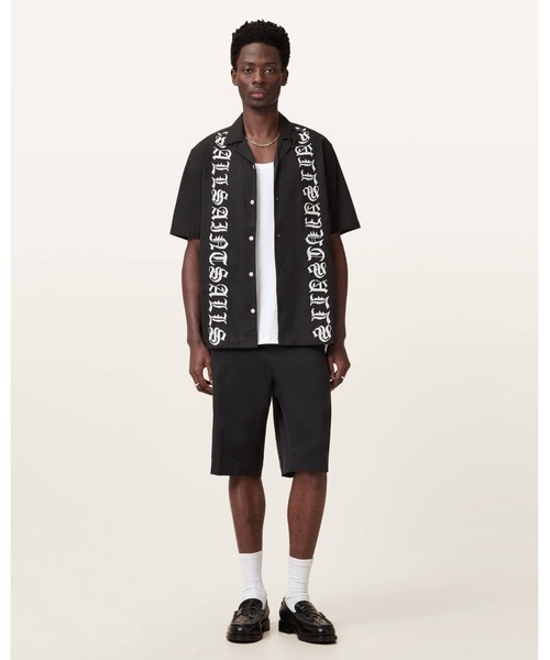 ALLSAINTS(オールセインツ)の「SCRIPTURE SHORT SLEEVE TEXTURED SHIRT | SCRIPTURE 半袖 テクスチャード シャツ(シャツ/ブラウス・メンズ・ブラック・XS/S/M/L)」の4枚目の写真