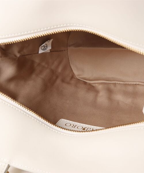 VIOLAd'ORO(ヴィオラドーロ)の「【VIOLAd'ORO】アバカレザーカゴバッグ MIRO/ V-8844(かごバッグ・レディース・ホワイト系その他/ブラック系その他・FREE)」の5枚目の写真