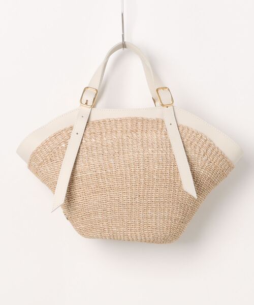 VIOLAd'ORO(ヴィオラドーロ)の「【VIOLAd'ORO】アバカレザーカゴバッグ MIRO/ V-8844(かごバッグ・レディース・ホワイト系その他/ブラック系その他・FREE)」の12枚目の写真