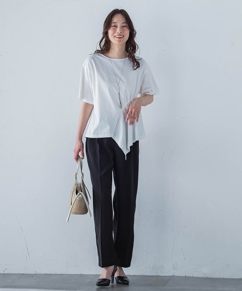 VIOLAd'ORO(ヴィオラドーロ)の「【VIOLAd'ORO】アバカレザーカゴバッグ MIRO/ V-8844(かごバッグ・レディース・ホワイト系その他/ブラック系その他・FREE)」の19枚目の写真