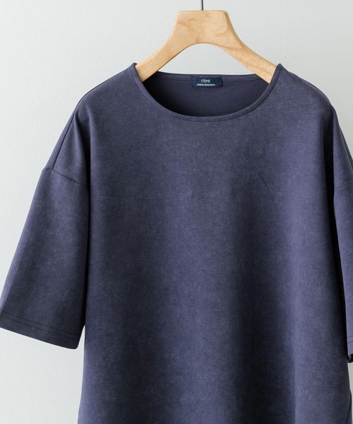 ITEMS URBANRESEARCH(アイテムズ アーバンリサーチ)の「ワンポイント刺繍フェードポンチtops(Tシャツ/カットソー・メンズ・カーキ/ネイビー/ブラック・LARGE/MEDIUM)」の1枚目の写真