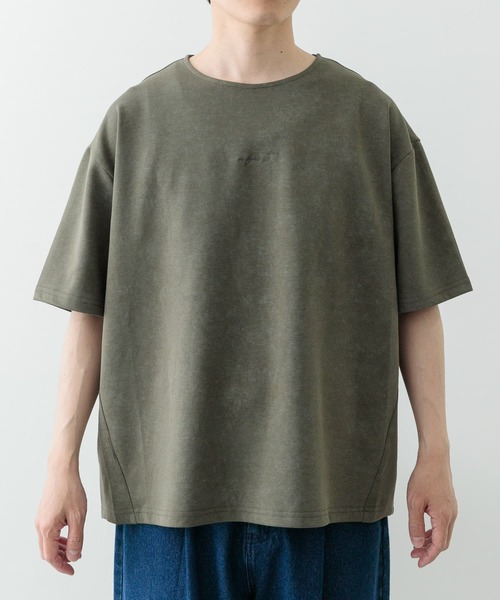 ITEMS URBANRESEARCH(アイテムズ アーバンリサーチ)の「ワンポイント刺繍フェードポンチtops(Tシャツ/カットソー・メンズ・カーキ/ネイビー/ブラック・LARGE/MEDIUM)」の4枚目の写真