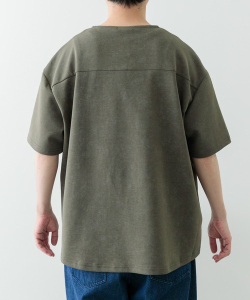 ITEMS URBANRESEARCH(アイテムズ アーバンリサーチ)の「ワンポイント刺繍フェードポンチtops(Tシャツ/カットソー・メンズ・カーキ/ネイビー/ブラック・LARGE/MEDIUM)」の6枚目の写真