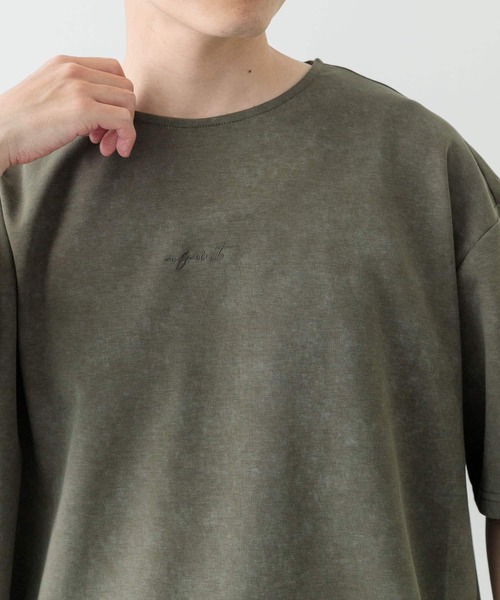 ITEMS URBANRESEARCH(アイテムズ アーバンリサーチ)の「ワンポイント刺繍フェードポンチtops(Tシャツ/カットソー・メンズ・カーキ/ネイビー/ブラック・LARGE/MEDIUM)」の7枚目の写真