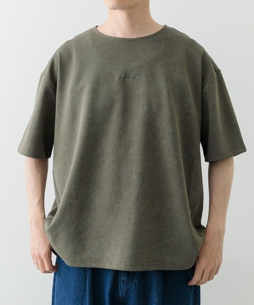 ITEMS URBANRESEARCH(アイテムズ アーバンリサーチ)の「ワンポイント刺繍フェードポンチtops(Tシャツ/カットソー・メンズ・カーキ/ネイビー/ブラック・LARGE/MEDIUM)」の8枚目の写真