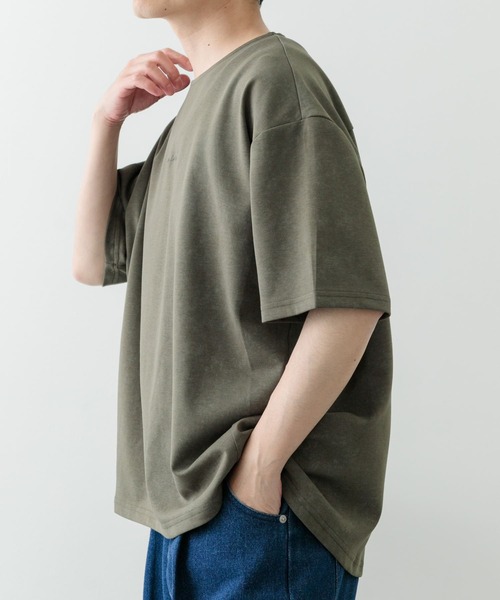 ITEMS URBANRESEARCH(アイテムズ アーバンリサーチ)の「ワンポイント刺繍フェードポンチtops(Tシャツ/カットソー・メンズ・カーキ/ネイビー/ブラック・LARGE/MEDIUM)」の10枚目の写真