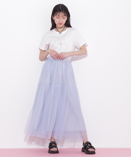 JILL by JILL STUART(ジルバイジルスチュアート)の「◇ボリュームティアードチュールスカート(スカート・レディース・ホワイト/ブルー/グレー系その他/ピンク・FREE)」の7枚目の写真