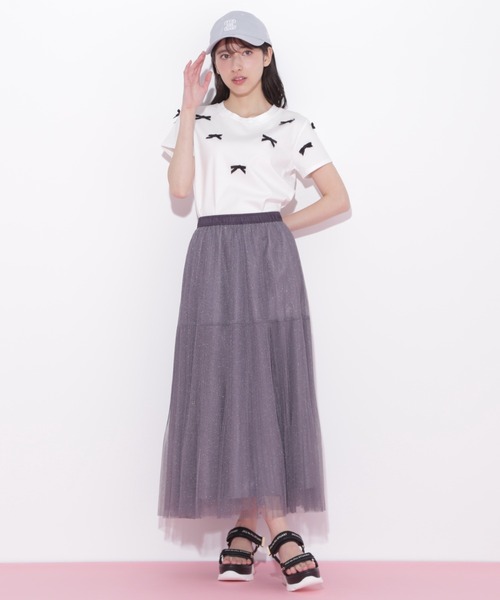 JILL by JILL STUART(ジルバイジルスチュアート)の「◇ボリュームティアードチュールスカート(スカート・レディース・ホワイト/ブルー/グレー系その他/ピンク・FREE)」の11枚目の写真
