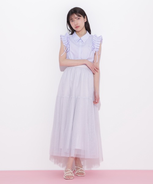JILL by JILL STUART(ジルバイジルスチュアート)の「◇ボリュームティアードチュールスカート(スカート・レディース・ホワイト/ブルー/グレー系その他/ピンク・FREE)」の16枚目の写真