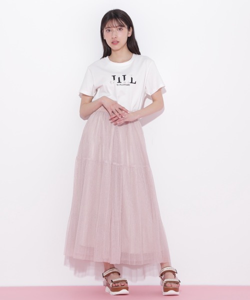 JILLSTUART 春 ロングスカート チュール カーディガン ピンク