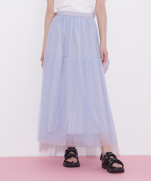 JILL by JILL STUART(ジルバイジルスチュアート)の「◇ボリュームティアードチュールスカート(スカート・レディース・ホワイト/ブルー/グレー系その他/ピンク・FREE)」の10枚目の写真