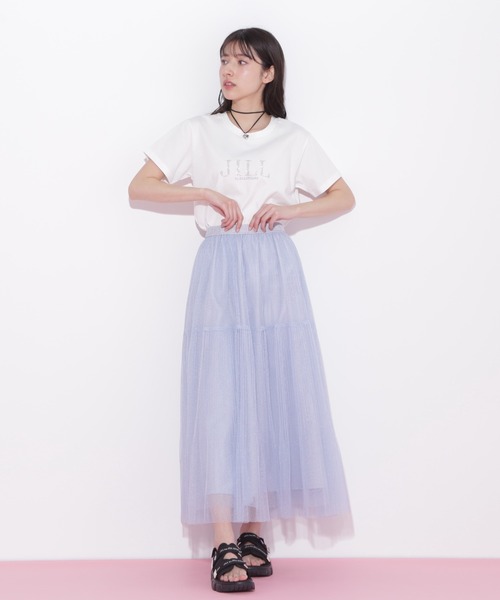 JILL by JILL STUART(ジルバイジルスチュアート)の「◇ボリュームティアードチュールスカート(スカート・レディース・ホワイト/ブルー/グレー系その他/ピンク・FREE)」の8枚目の写真