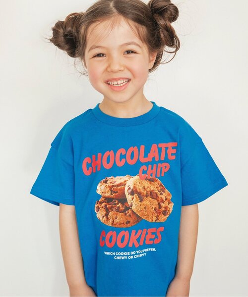 BREEZE（ブリーズ）の「【ジュニア対応】スナック&フルーツ半袖Tシャツ（Tシャツ/カットソー・キッズ・オフホワイト/ブルー/チャコール/グリーン・110/100/90/80/140/130/120）」の4枚目の写真