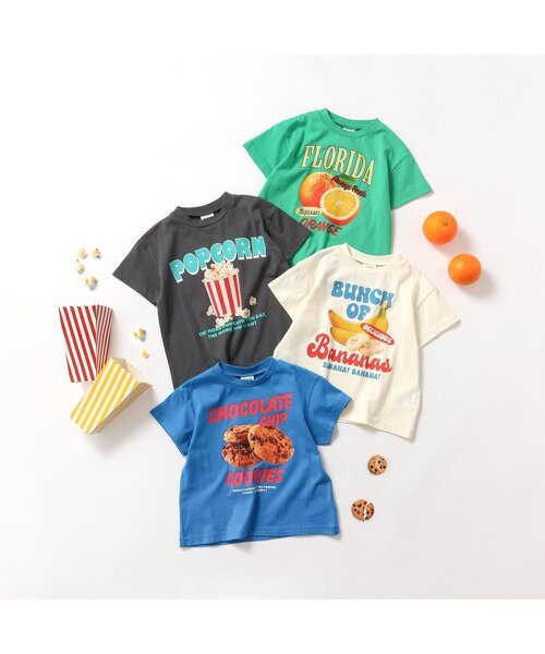 BREEZE（ブリーズ）の「【ジュニア対応】スナック&フルーツ半袖Tシャツ（Tシャツ/カットソー・キッズ・オフホワイト/ブルー/チャコール/グリーン・110/100/90/80/140/130/120）」の20枚目の写真