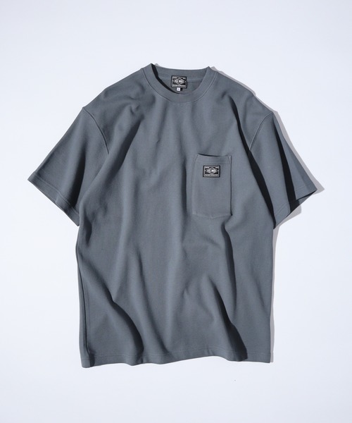 BIG MIKE(ビッグマイク)の「BIG MIKE 鹿の子 サングラスポケット TEEシャツ ポケットTシャツ(Tシャツ/カットソー・メンズ・チャコール/ナチュラル・L/XL/M)」の4枚目の写真