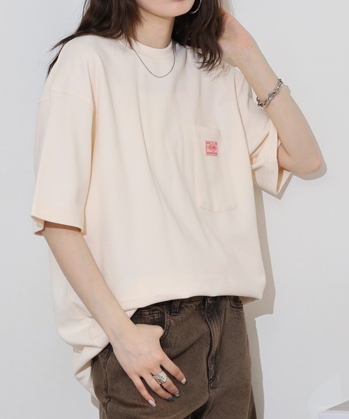 BIG MIKE(ビッグマイク)の「BIG MIKE 鹿の子 サングラスポケット TEEシャツ ポケットTシャツ(Tシャツ/カットソー・メンズ・チャコール/ナチュラル・L/XL/M)」の11枚目の写真
