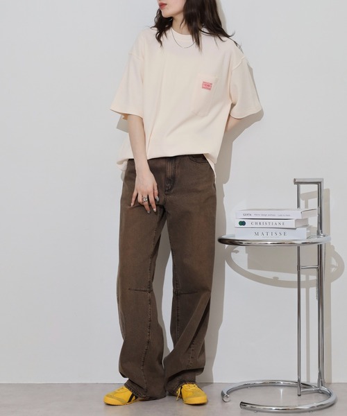 BIG MIKE(ビッグマイク)の「BIG MIKE 鹿の子 サングラスポケット TEEシャツ ポケットTシャツ(Tシャツ/カットソー・メンズ・チャコール/ナチュラル・L/XL/M)」の14枚目の写真