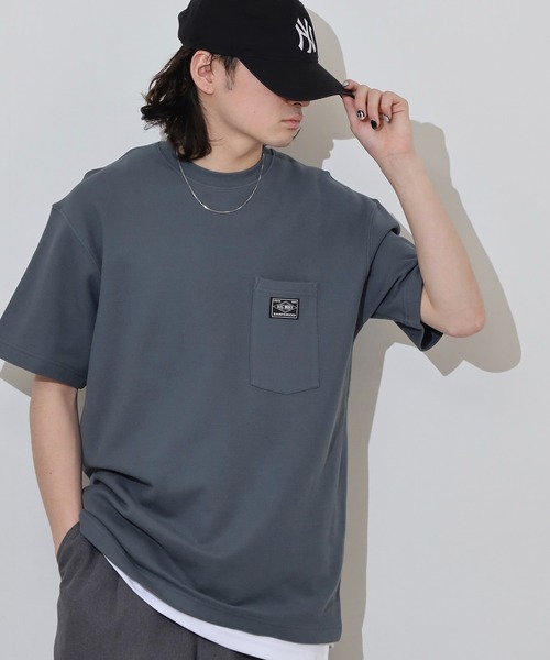 BIG MIKE(ビッグマイク)の「BIG MIKE 鹿の子 サングラスポケット TEEシャツ ポケットTシャツ(Tシャツ/カットソー・メンズ・チャコール/ナチュラル・L/XL/M)」の15枚目の写真