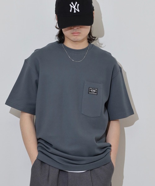 BIG MIKE(ビッグマイク)の「BIG MIKE 鹿の子 サングラスポケット TEEシャツ ポケットTシャツ(Tシャツ/カットソー・メンズ・チャコール/ナチュラル・L/XL/M)」の17枚目の写真