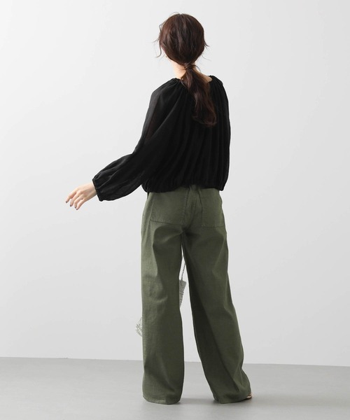 Gready Brilliant（グレディブリリアン）の「前後２ｗａｙギャザーブラウス（シャツ/ブラウス・レディース・ブラック/ミント・38）」の5枚目の写真