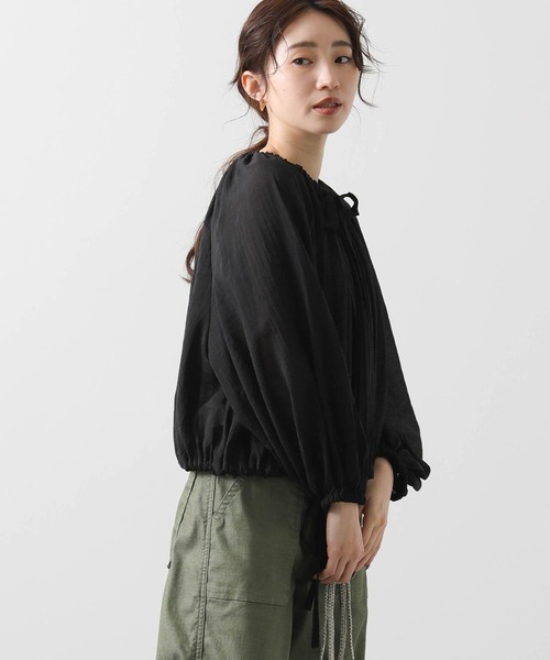 Gready Brilliant（グレディブリリアン）の「前後２ｗａｙギャザーブラウス（シャツ/ブラウス・レディース・ブラック/ミント・38）」の8枚目の写真