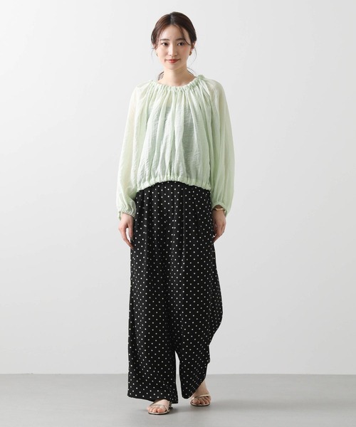 Gready Brilliant（グレディブリリアン）の「前後２ｗａｙギャザーブラウス（シャツ/ブラウス・レディース・ブラック/ミント・38）」の14枚目の写真