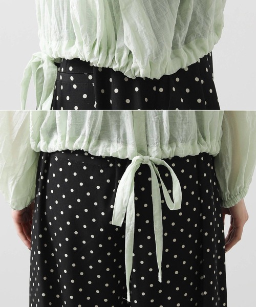 Gready Brilliant（グレディブリリアン）の「前後２ｗａｙギャザーブラウス（シャツ/ブラウス・レディース・ブラック/ミント・38）」の22枚目の写真