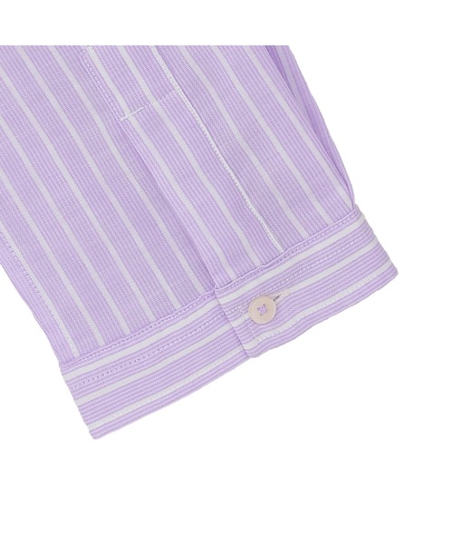 TOKYO SHIRTS（トウキョウシャツ）の「【Pitta Re:)】ふわっとガーゼシャツ 七分袖 綿100% レディースカジュアルシャツ（シャツ/ブラウス・レディース・パープル・S/M/L/LL）」の3枚目の写真