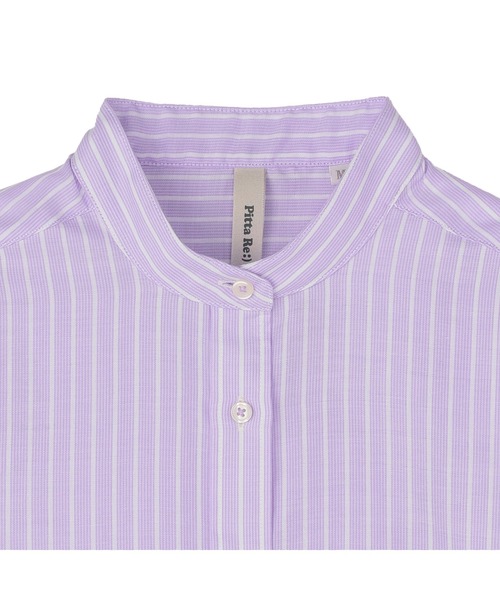 TOKYO SHIRTS（トウキョウシャツ）の「【Pitta Re:)】ふわっとガーゼシャツ 七分袖 綿100% レディースカジュアルシャツ（シャツ/ブラウス・レディース・パープル・S/M/L/LL）」の4枚目の写真