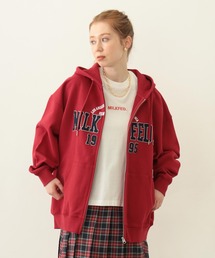 「MAISON SPECIAL」 ジップアップパーカー FREE レッド レディース 予約商品】パーカー（レッド/赤色系・ジップアップ