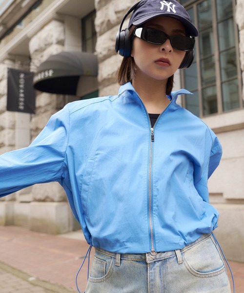 DURAS(デュラス)の「スタンドネックドロストブルゾン(ブルゾン・レディース・ブラック/ホワイト/ブルー・FREE)」の8枚目の写真