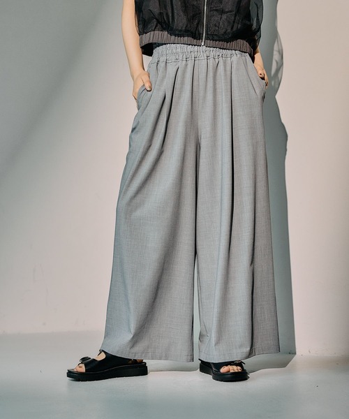スラックスギャザーWフレアパンツ 290494（その他パンツ