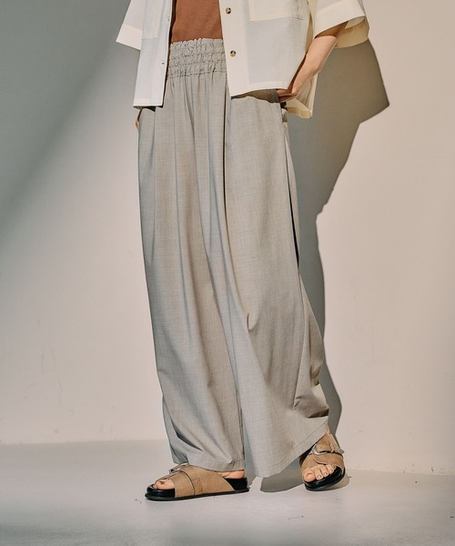 リクエスト商品　4点 LEPSIM パンツ スラックスギャザーWフレアパンツ 290494