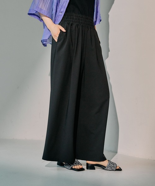 LEPSIM（レプシィム）の「スラックスギャザーWフレアパンツ　290494（その他パンツ・レディース・ブラック/グレー/ネイビー/グレイッシュベージュ・FREE）」の11枚目の写真