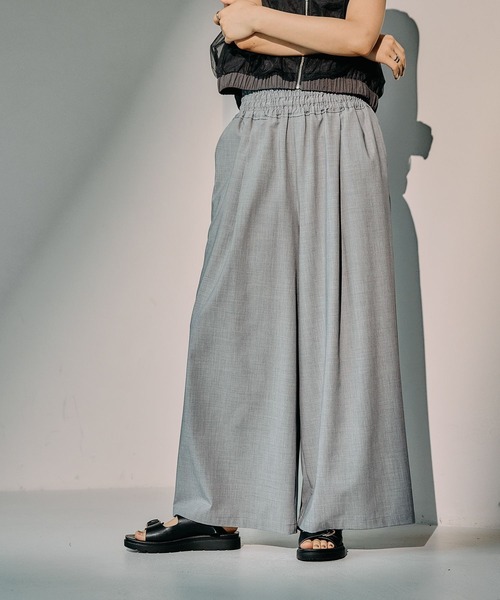 Didot.showroom スラックス パンツ ローライズスリムフレア