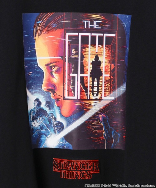 ニコアンド✨ 【STRANGER THINGS】コラボポスター風プリントTシャツ STRANGER THINGS】コラボ ポスター風プリントTシャツ（Tシャツ