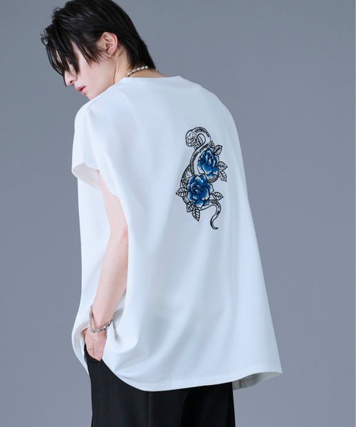 スネーク刺繍ノースリーブTシャツ（Tシャツ/カットソー）｜Ellno Loset