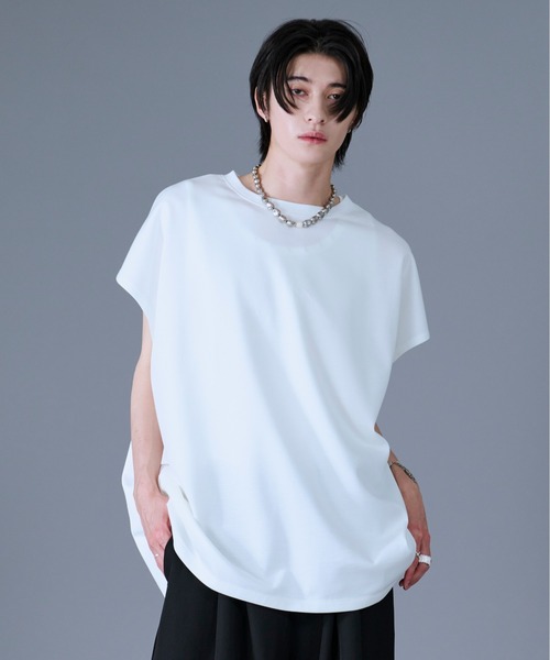 Ellno Loset（エルノロゼット）の「スネーク刺繍ノースリーブTシャツ（Tシャツ/カットソー・メンズ・オフホワイト/ブラック・SMALL/MEDIUM/LARGE）」の10枚目の写真