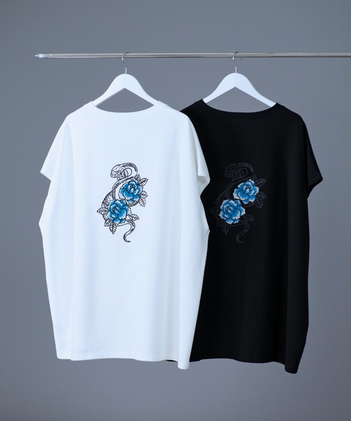 スネーク刺繍ノースリーブTシャツ（Tシャツ/カットソー）｜Ellno Loset