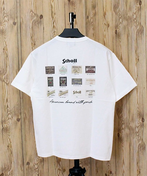 Schott(ショット)の「T-SHIRT ARCHIVE TAG(Tシャツ/カットソー・メンズ・ブラック/グレー/ホワイト・L/XL/XXL/M)」の2枚目の写真