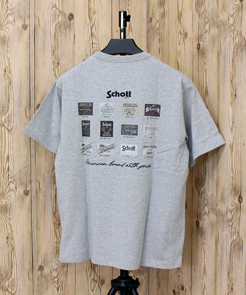 Schott(ショット)の「T-SHIRT ARCHIVE TAG(Tシャツ/カットソー・メンズ・ブラック/グレー/ホワイト・L/XL/XXL/M)」の13枚目の写真