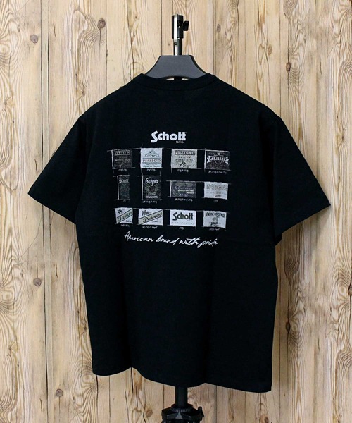 Schott(ショット)の「T-SHIRT ARCHIVE TAG(Tシャツ/カットソー・メンズ・ブラック/グレー/ホワイト・L/XL/XXL/M)」の9枚目の写真