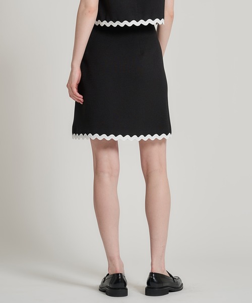 ESTNATION（エストネーション）の「ESTNATION / バイカラー スカート（スカート・レディース・ブラック/オフホワイト・36/38）」の4枚目の写真