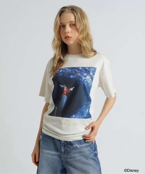 Disney(ディズニー)の「《Disney Collection》FANTASIA / MICKEY MOUSE / FILM MAGIC T-SHIRT / AVIREX WOMAN(Tシャツ/カットソー・レディース・チャコール/オフホワイト・FREE)」の13枚目の写真
