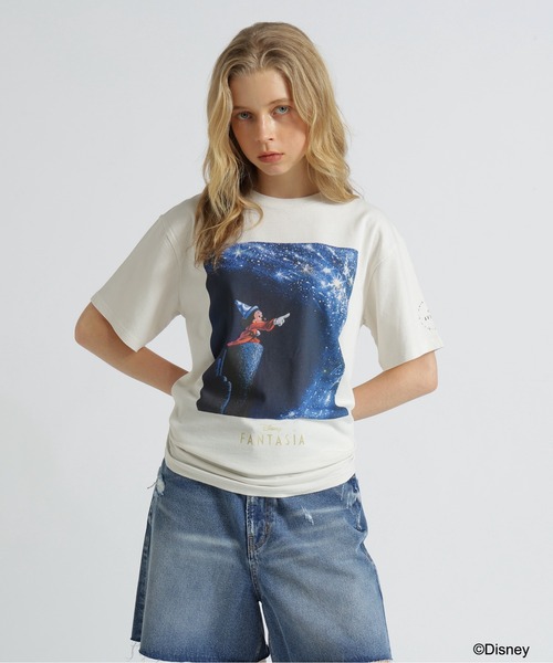 Disney(ディズニー)の「《Disney Collection》FANTASIA / MICKEY MOUSE / FILM MAGIC T-SHIRT / AVIREX WOMAN(Tシャツ/カットソー・レディース・チャコール/オフホワイト・FREE)」の14枚目の写真