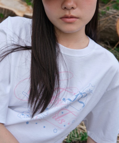 tシャツ 「X MINJUKIM」 OVERFIT KITTY T-SHIRT レディース セール】[X MINJUKIM] OVERFIT KITTY T-SHIRT（Tシャツ
